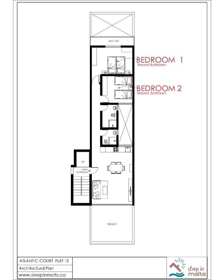 F12 Room 1, Private Room Two Single Beds Shared Bathroom In Shared Flat 음시다 외부 사진